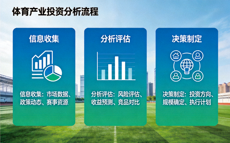 体育产业投资分析框架图表展示从信息到决策的流程