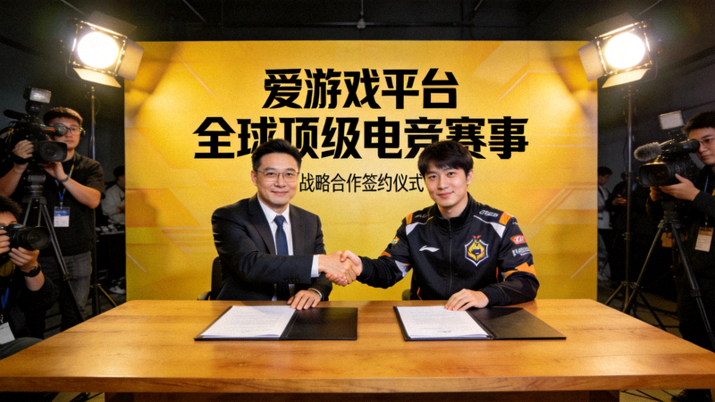 爱游戏平台与全球顶级电竞赛事战略合作签约仪式现场照片