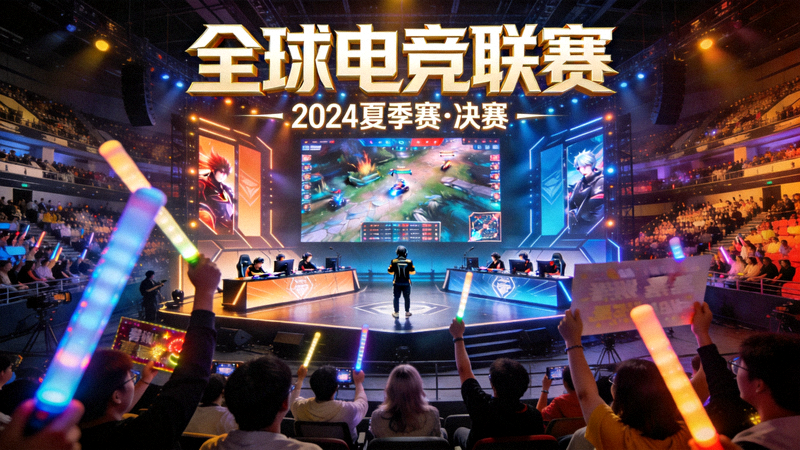 全球电竞赛事现场盛况与观众互动热烈场景