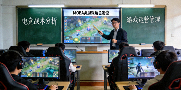 高校电竞专业课程教学现场