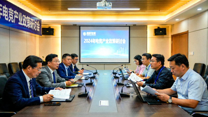 2024年电竞产业政策研讨会现场照片，政府官员与行业专家共同探讨产业发展方向