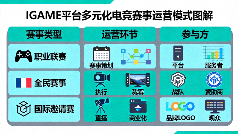 IGAME平台多元化电竞赛事运营模式图解