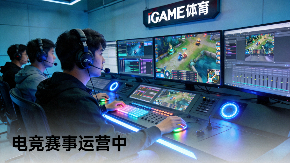 IGAME体育平台电竞赛事运营团队在控制中心协调大型电竞比赛现场