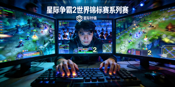 星际争霸2世界锦标赛系列赛 - 策略游戏选手进行多线操作与战术对抗