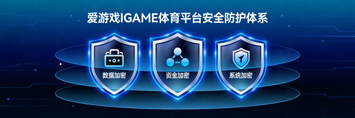 爱游戏IGAME体育平台安全防护体系概念图展示多重加密盾牌保护用户数据与资金