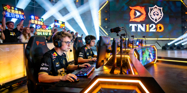 DOTA2国际邀请赛TI12比赛现场 - 选手专注操作键盘鼠标